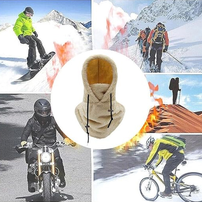 "Justerbar Sherpa skimaske med vindtett, pustende arktisk fløyel; varm balaclava for vinteraktiviteter, ansiktsbeskyttelse."