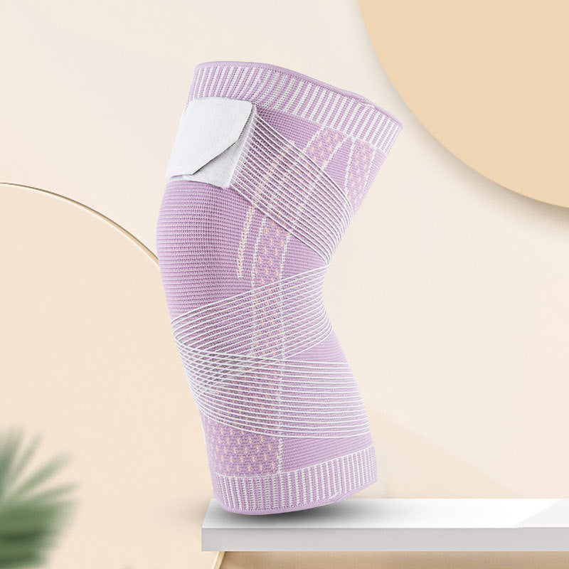 "Justerbare nylon knebeskyttere i blått, komfortabel og pustende design, med justerbar stropp for optimal støtte"