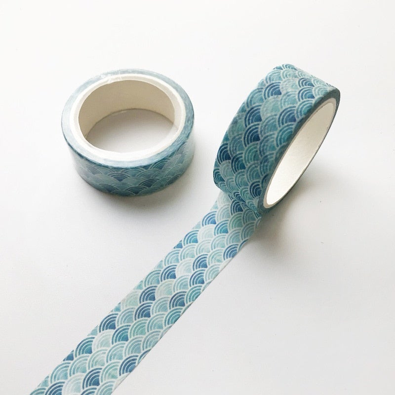 Kawaii washi-tape sett, 5 ruller med livlige mønstre for å fremheve planleggere.