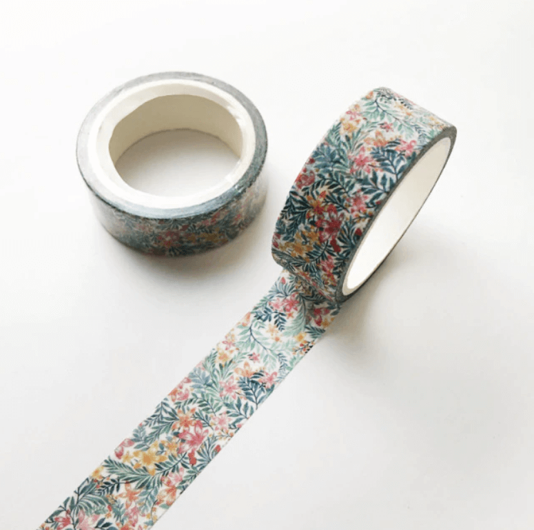 Søt kawaii washi-tape for DIY og kunstutstyr, sett med fem dekorative ruller.