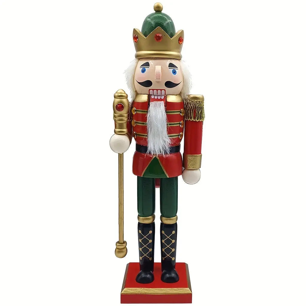 Klassisk 30 cm nøtteknekker juledekorasjon i tre. Tradisjonell julenøtteknekker for festlig hjem.