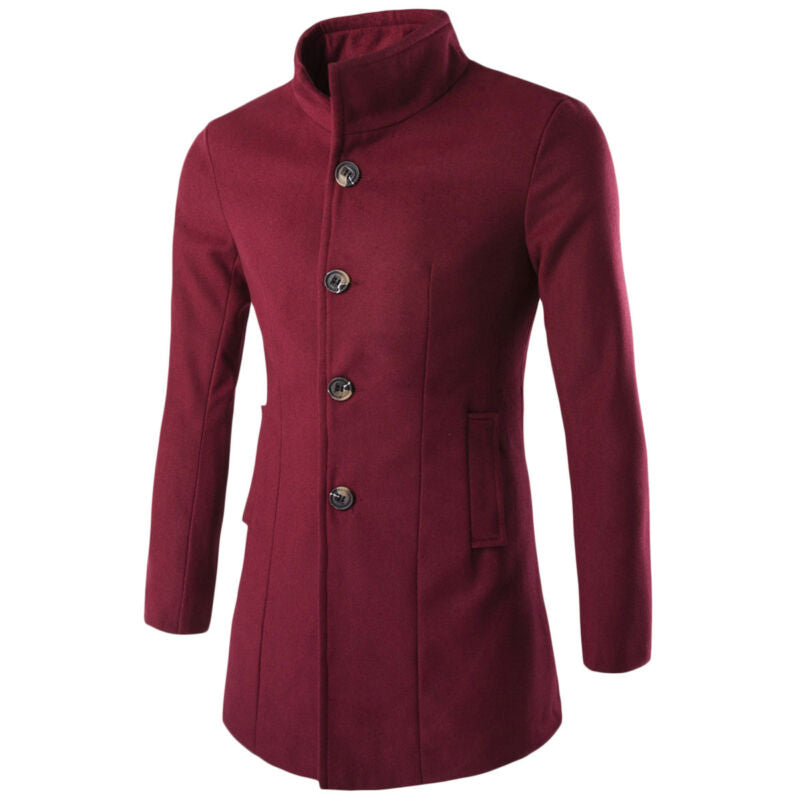 Allsidig menn trenchcoat, perfekt for både formelle og uformelle anledninger, høst/vinter.