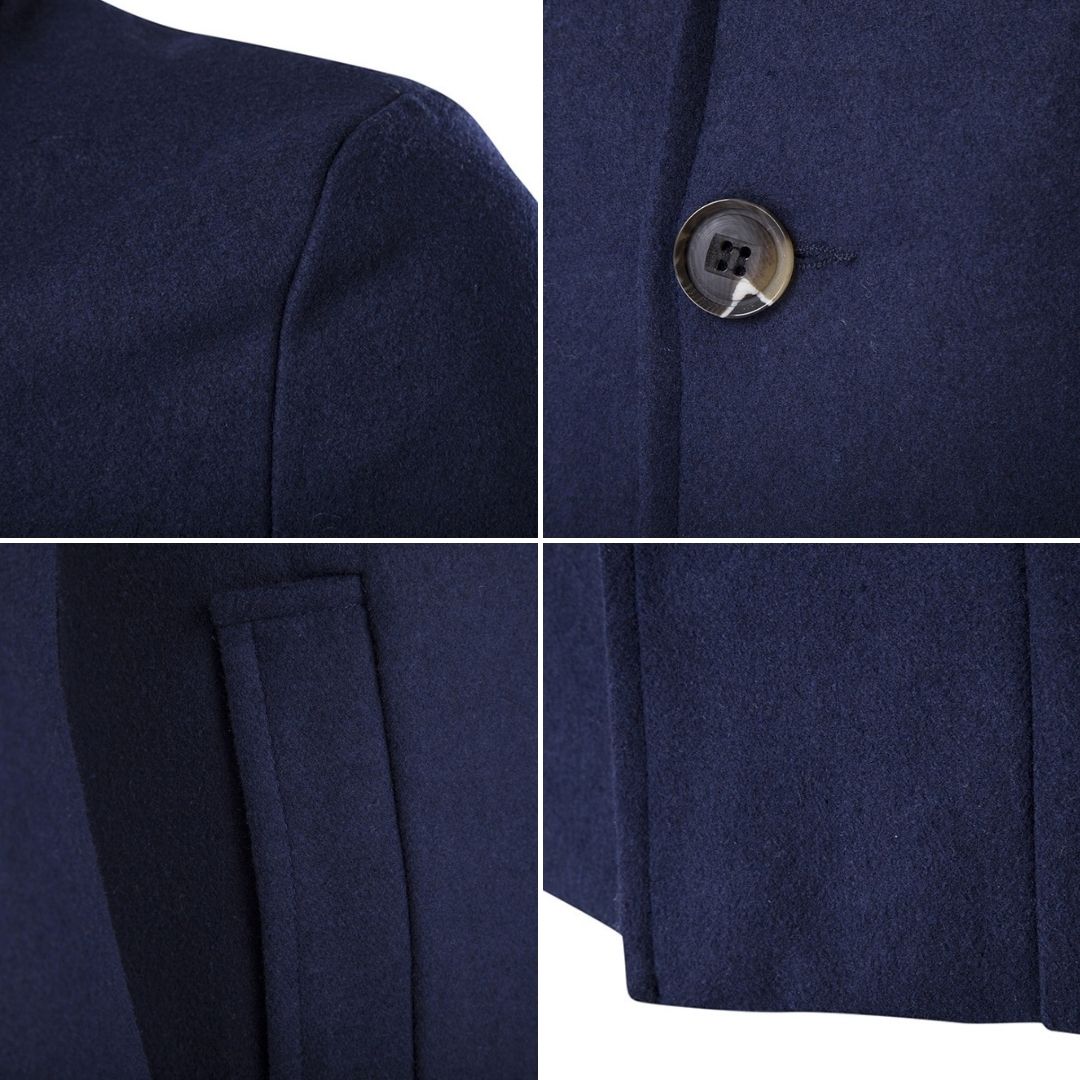 Elegant slimfit trenchcoat for menn, perfekt for en sofistikert look om høsten og vinteren.