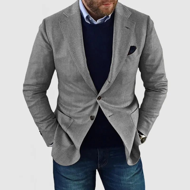 Elegant herreblazer for en skarp og stilren silhuett, egnet for business og sosiale eventer.
