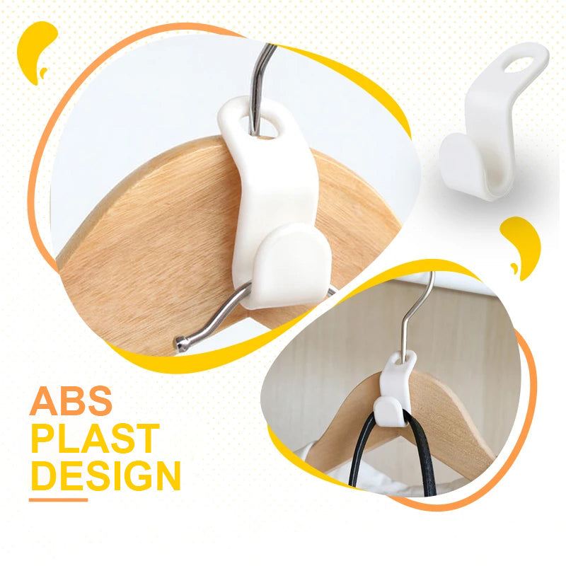 Kleshenger kroker i robust plast med spor og krok for effektiv plassbesparelse, ideell for organisert klesskap.
