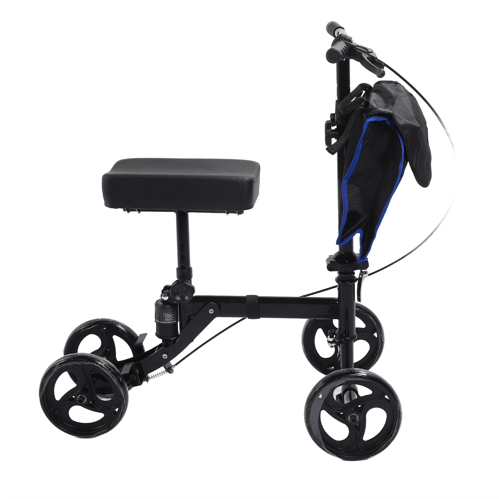 Sammenleggbar knescooter med komfortabel pute; ideell for gjenopptrening, gir stabilitet og støtte.
