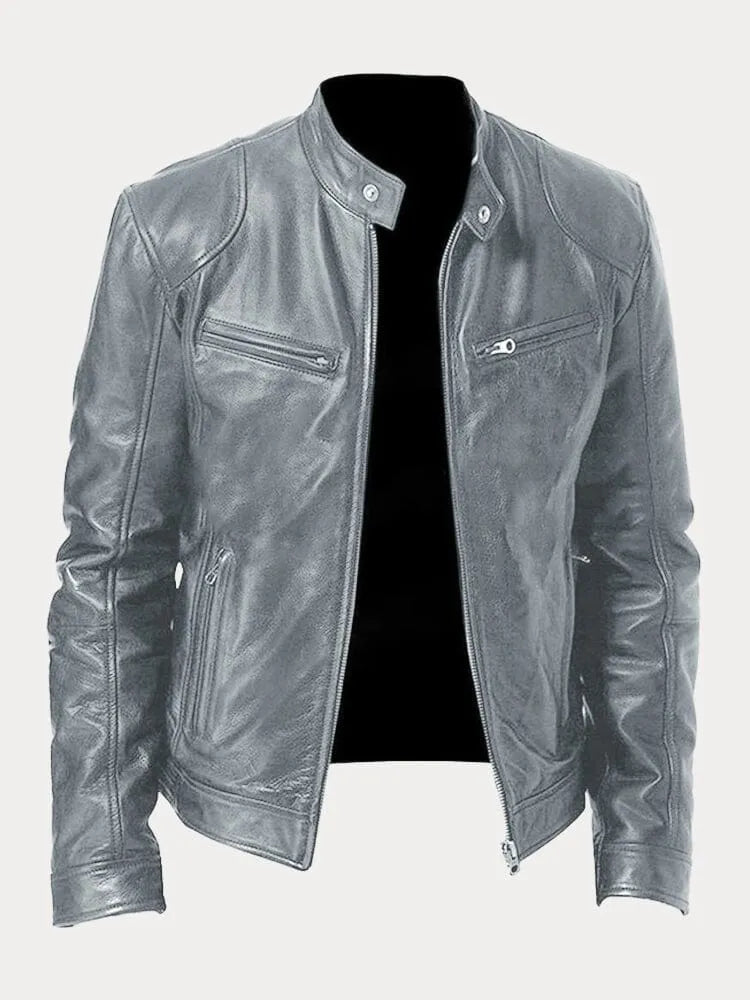 Herrejakke casual, moderne design. Komfortabel fritidsjakke for menn. Allsidig ytterjakke.