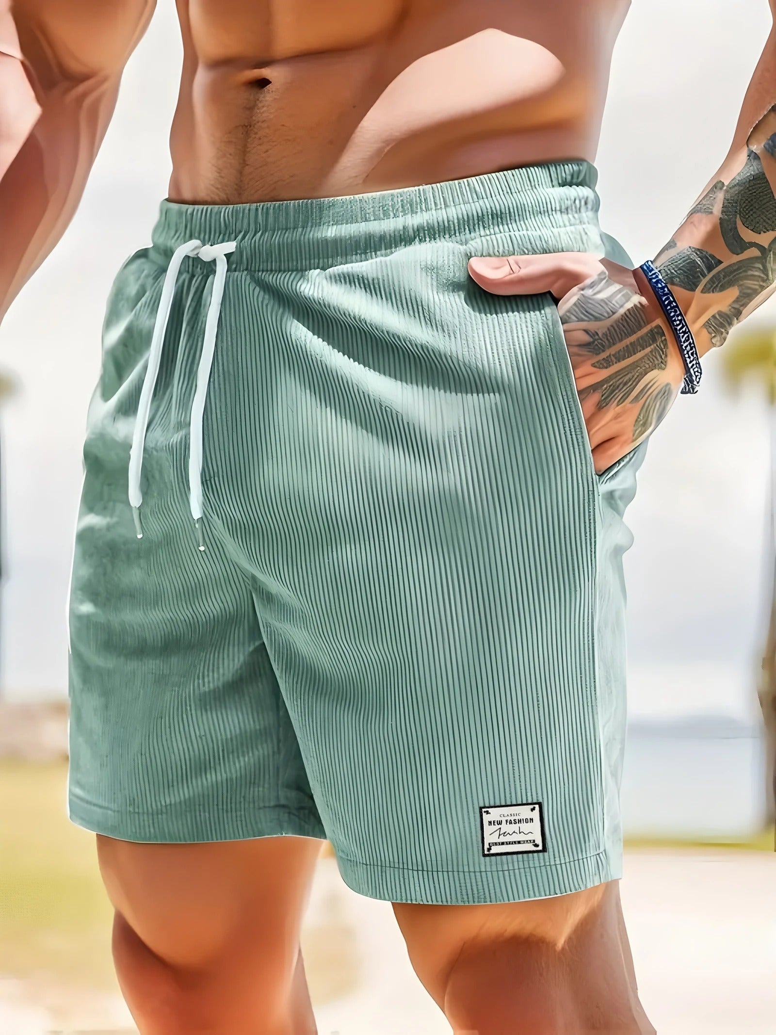 Fleksibel herreshorts som gir suveren komfort for fritidsbruk.