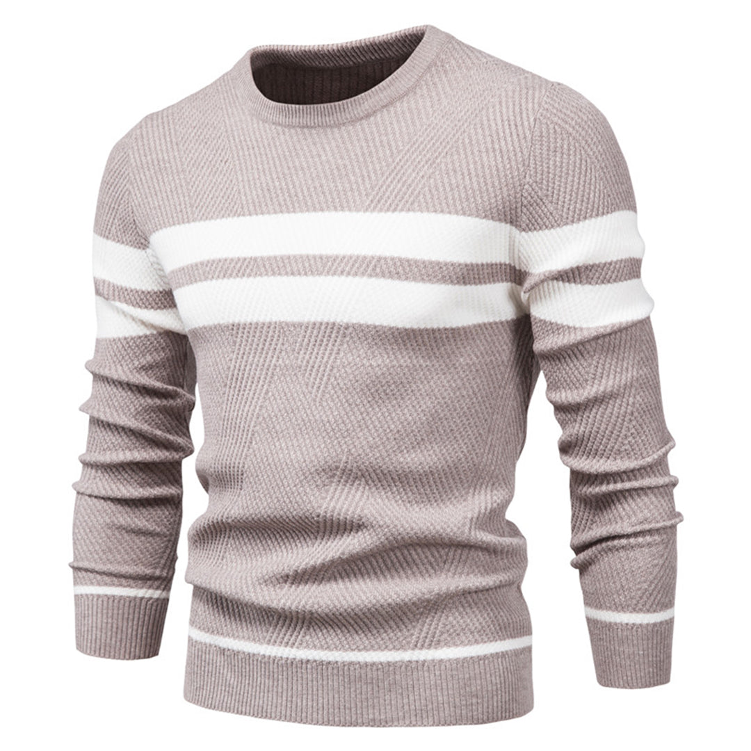 Moderne herresweater med enkel o-hals design. Essensiell genser for en komplett hverdagsstil.
