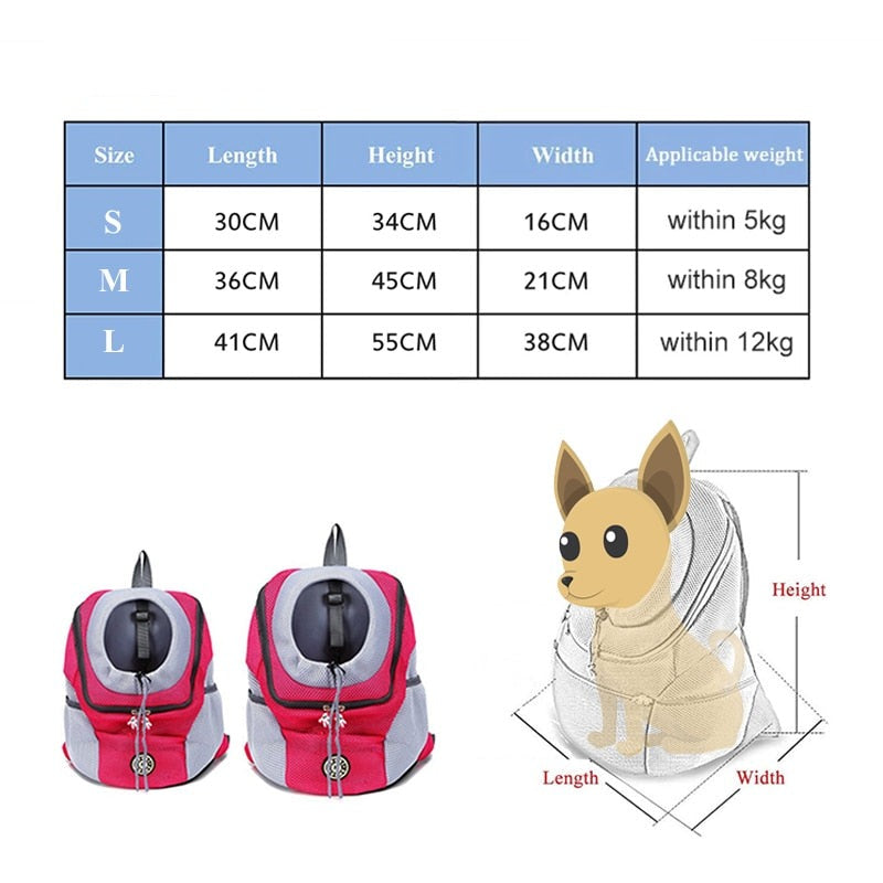 Slitesterk reisesekk for kjæledyr, med ergonomisk design og lommer for vannflaske