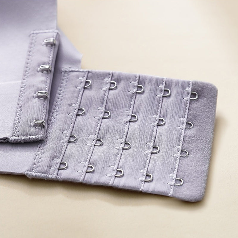 "Komfortabel trådløs BH med full dekning, sidesupport og anti-sag i beige nylon, perfekt for daglig bruk."