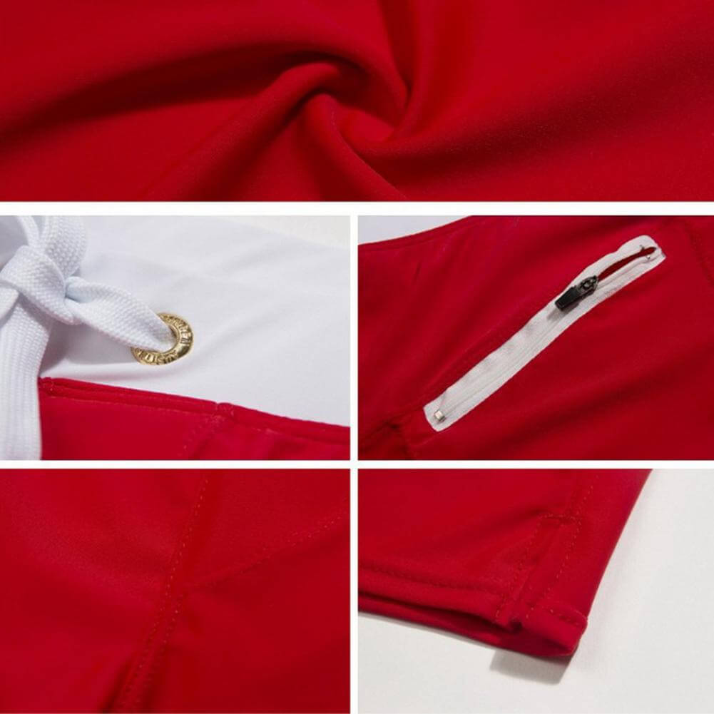 Menns badeshorts med elastisk midje, hurtigtørkende og komfortable for svømming.
