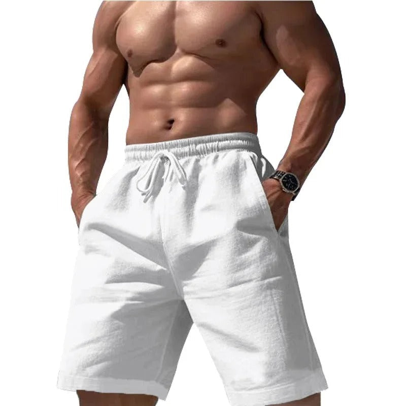 Allsidige menns komfortable shorts med elastisk midje for sommeren, perfekt for ferie og fritid.