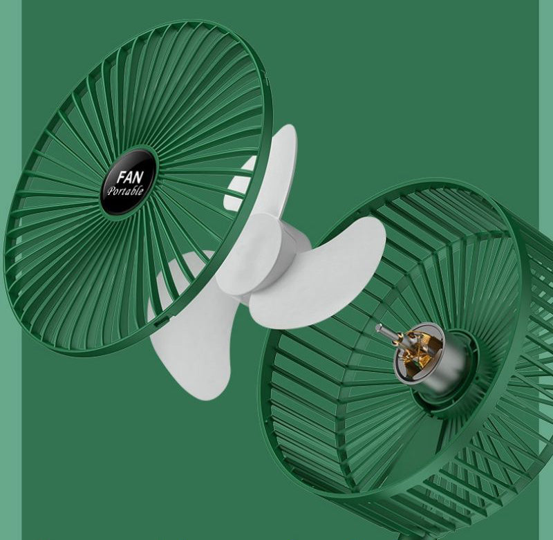 Ergonomisk designet bærbar vifte for kontor og hjem. Stillegående og oppladbar for kontinuerlig frisk luft.