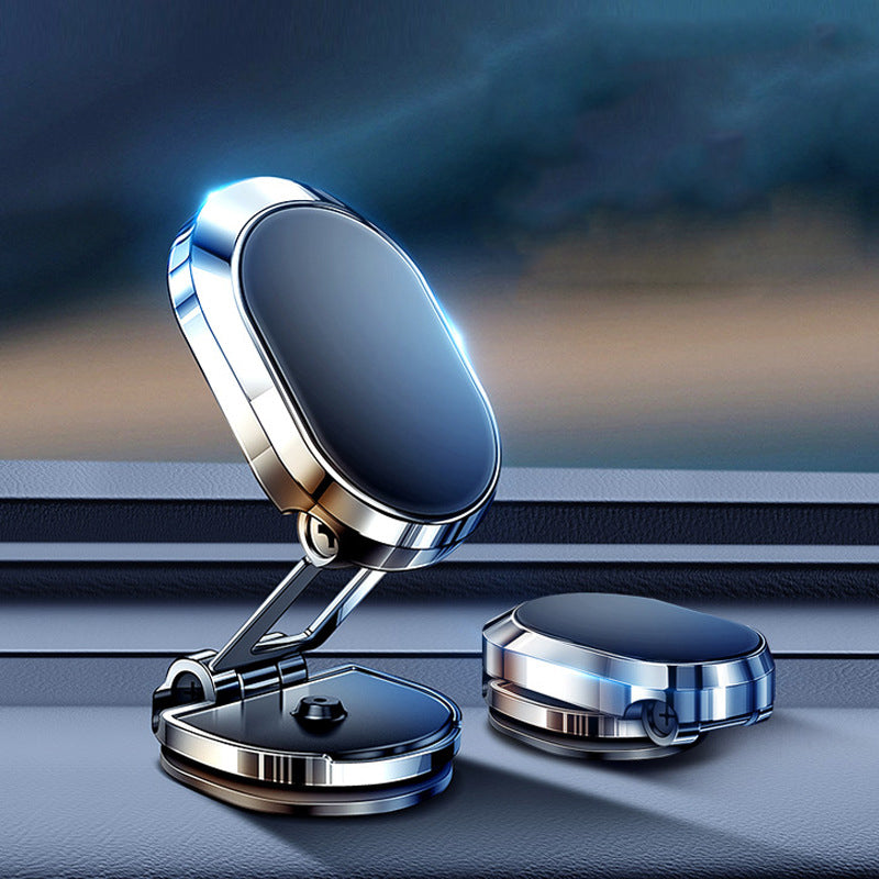 "Kompakt magnetisk telefonholder for bil, 360° rotasjon, sterk magnet, justerbar, svart, gir optimal synsvinkel, stilfull."