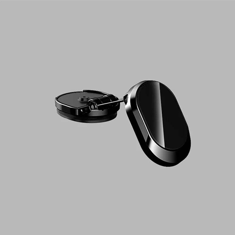 "Kompakt magnetisk telefonholder for bil, 360° rotasjon, sterk magnet, justerbar, svart, gir optimal synsvinkel, stilfull."