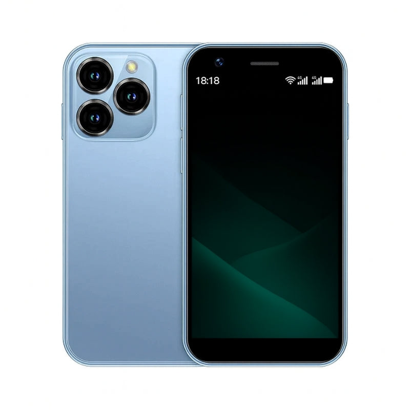 Kompakt svart mini smarttelefon med dual-SIM og GPS, ideell for reise og hverdagsbruk for kvinner og menn