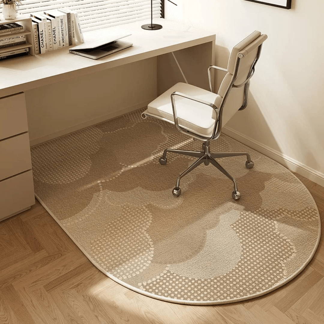 Stilrent og moderne kontorstolmatte-design for optimal gulvbeskyttelse og bedre kontordesign.