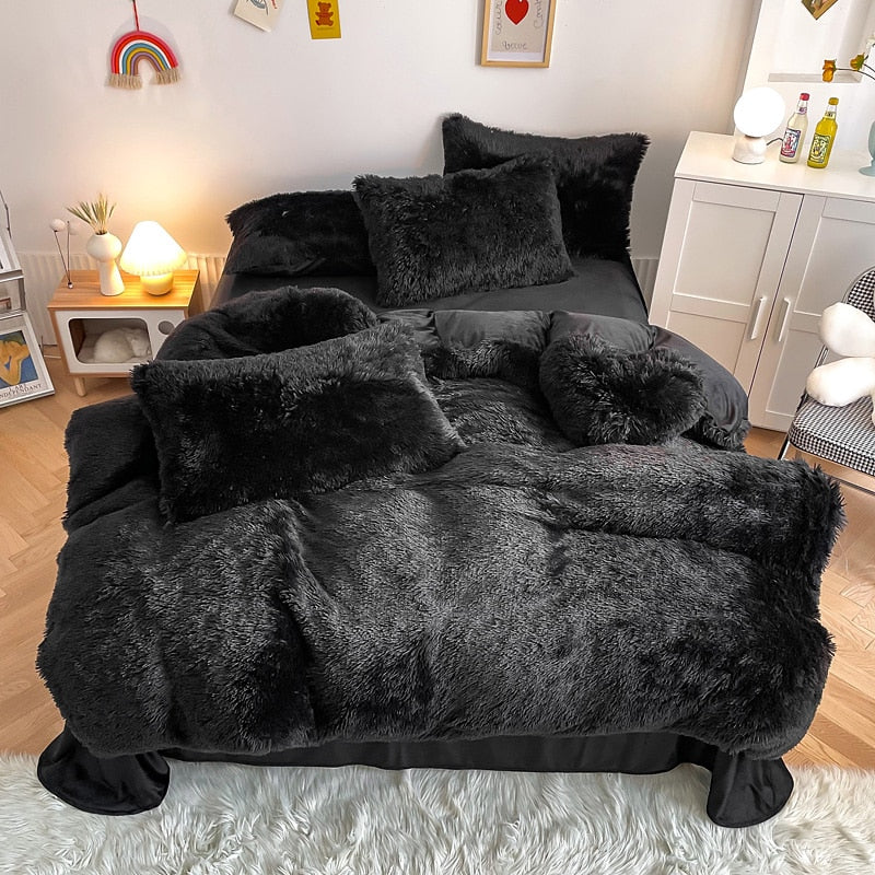 Shaggy dynetrekk med moderne design, komfortabelt sengetøy for hjemmet