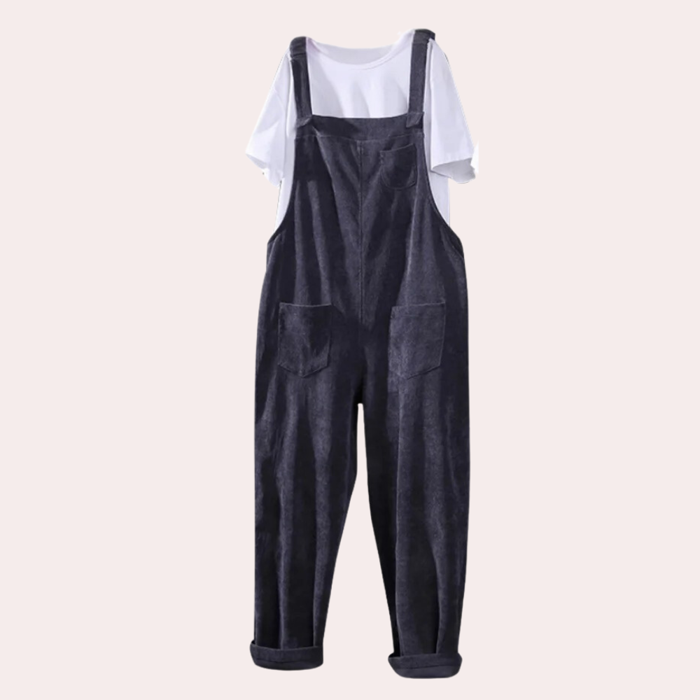 Komfortabel damejumpsuit med avslappet stil og løs passform, ideell for casual vårklær.