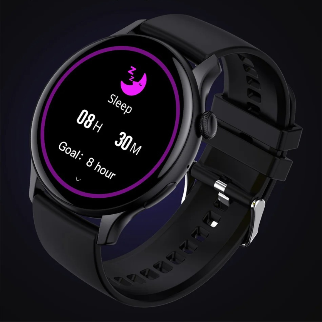 Dame smartklokke med pulsmåler og søvnsporing, AMOLED-display.