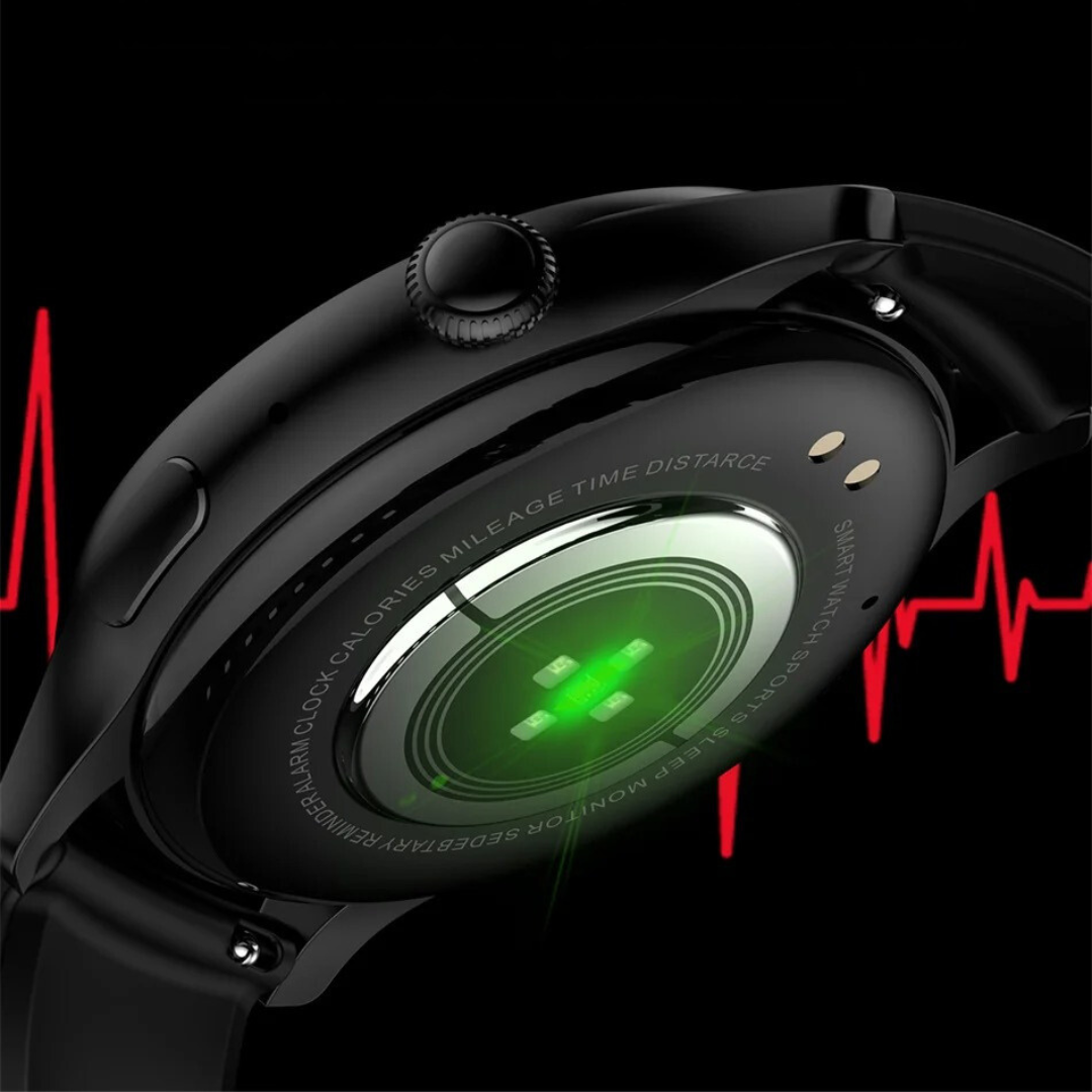 Multifunksjonell smartklokke for kvinner, AMOLED, med fokus på stil og funksjon.