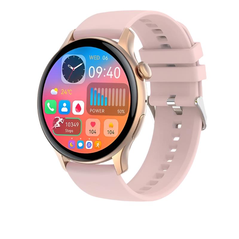 Smartklokke med skarp AMOLED-skjerm, perfekt tilbehør for kvinner.