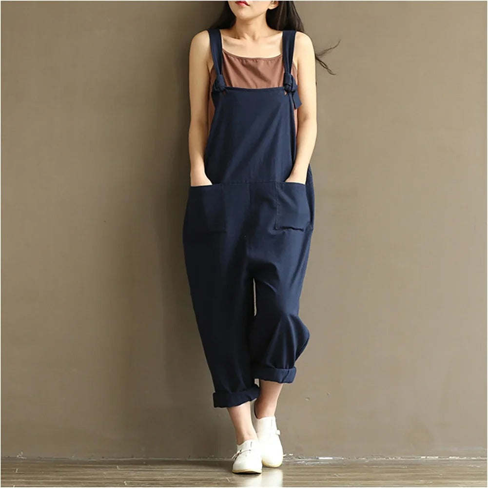 Komfortabel og løs jumpsuit for kvinner, perfekt for avslappede sommerdager.