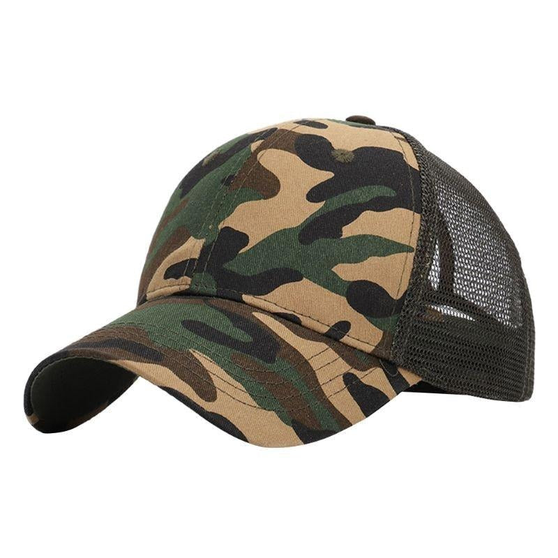 Perfekt hodeplagg for utendørsaktiviteter; kvinners baseballcap med hestehaleåpning og solbeskyttelse.