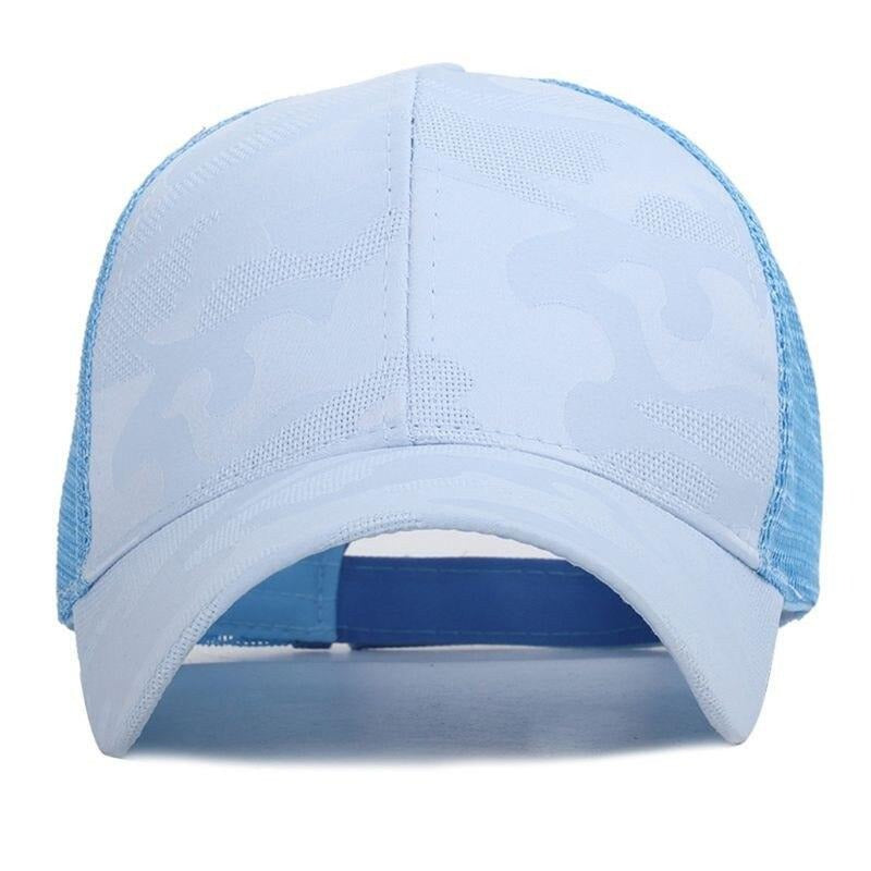 Trendy baseballcap for kvinner i uformell stil, med kabelhull for hestehale, flott hodeplagg.