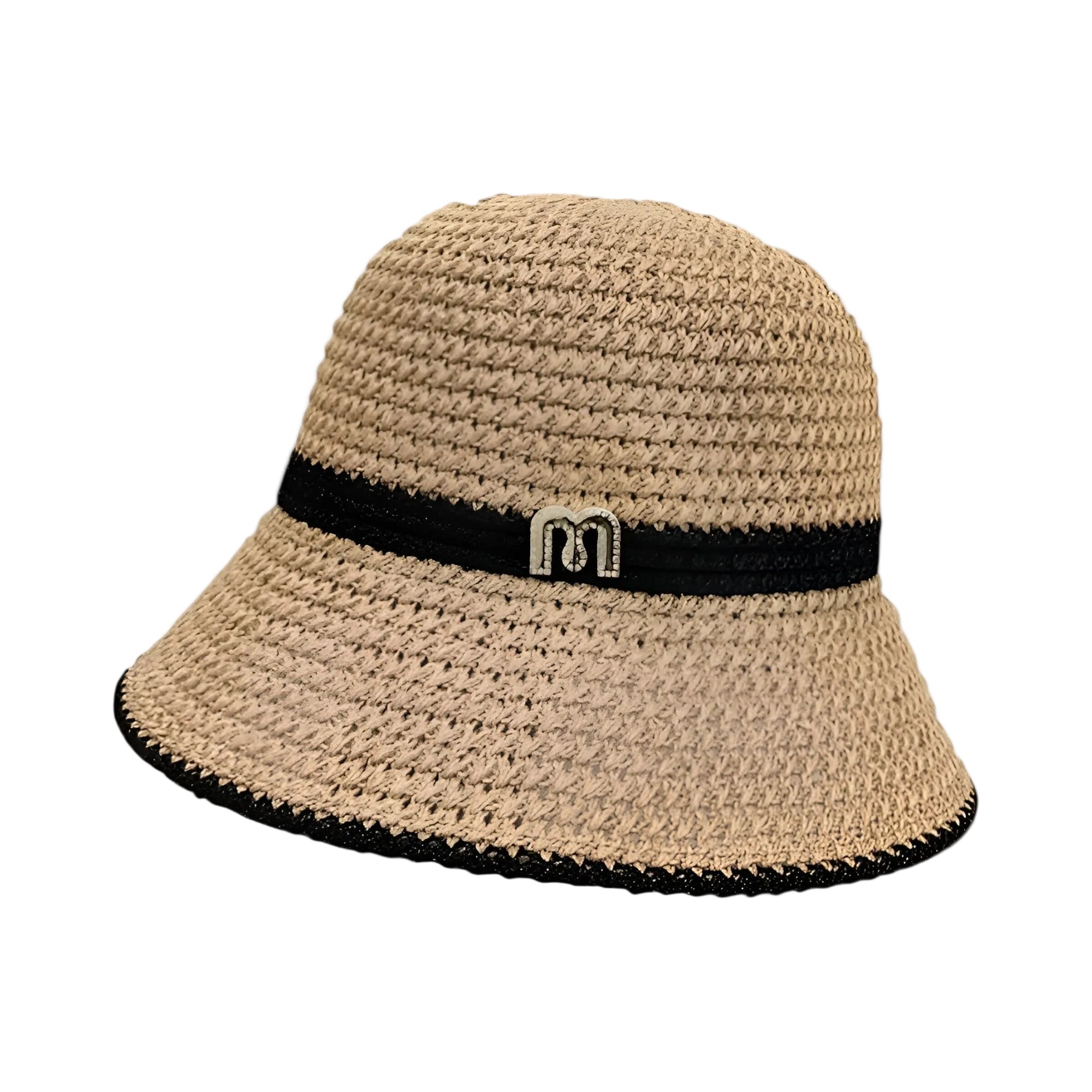 Kvinners bredbremmet sommerhatt for solbeskyttelse, perfekt for strand og reise i elegant sommerstil.