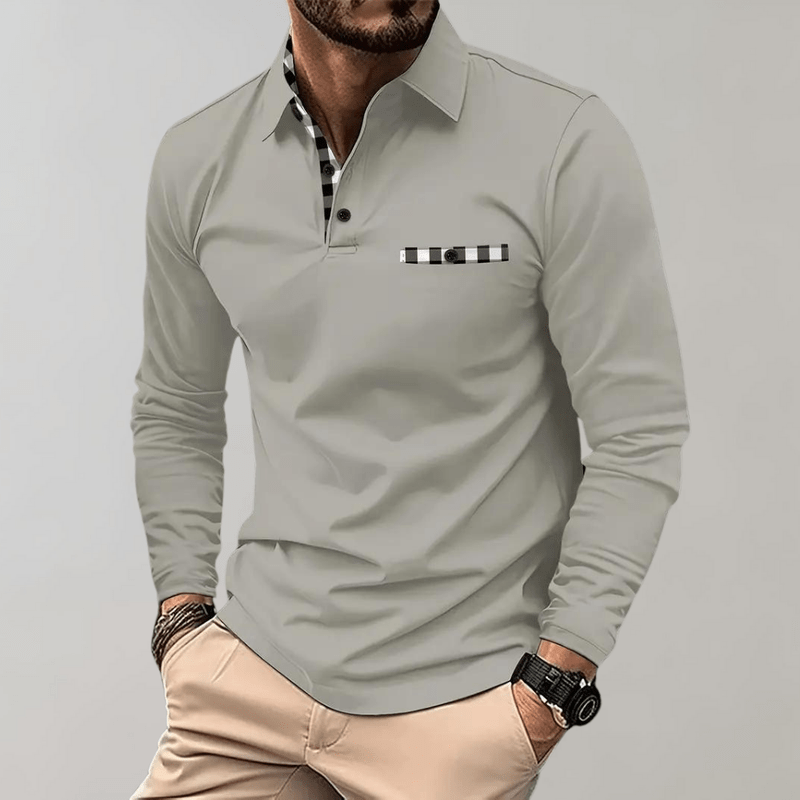 Premium langermet t-skjorte for menn, gir suveren komfort og en elegant stil.