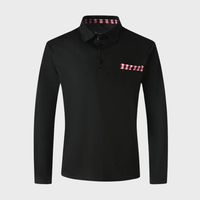 Komfortabel langermet t-skjorte for menn, laget av holdbar polyester, perfekt for hverdag.