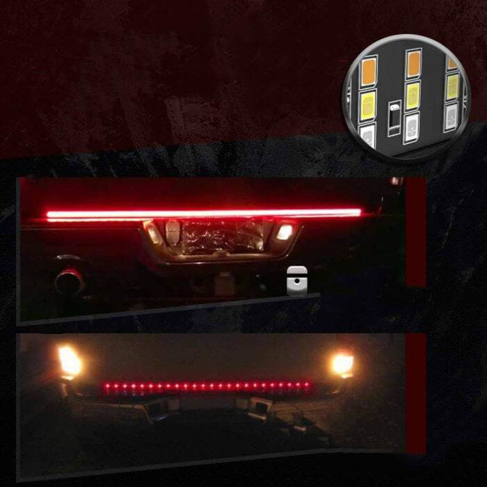 Baklykter med LED-lys for bil; viktig for sikkerhet, med tydelige blink- og bremselysfunksjoner
