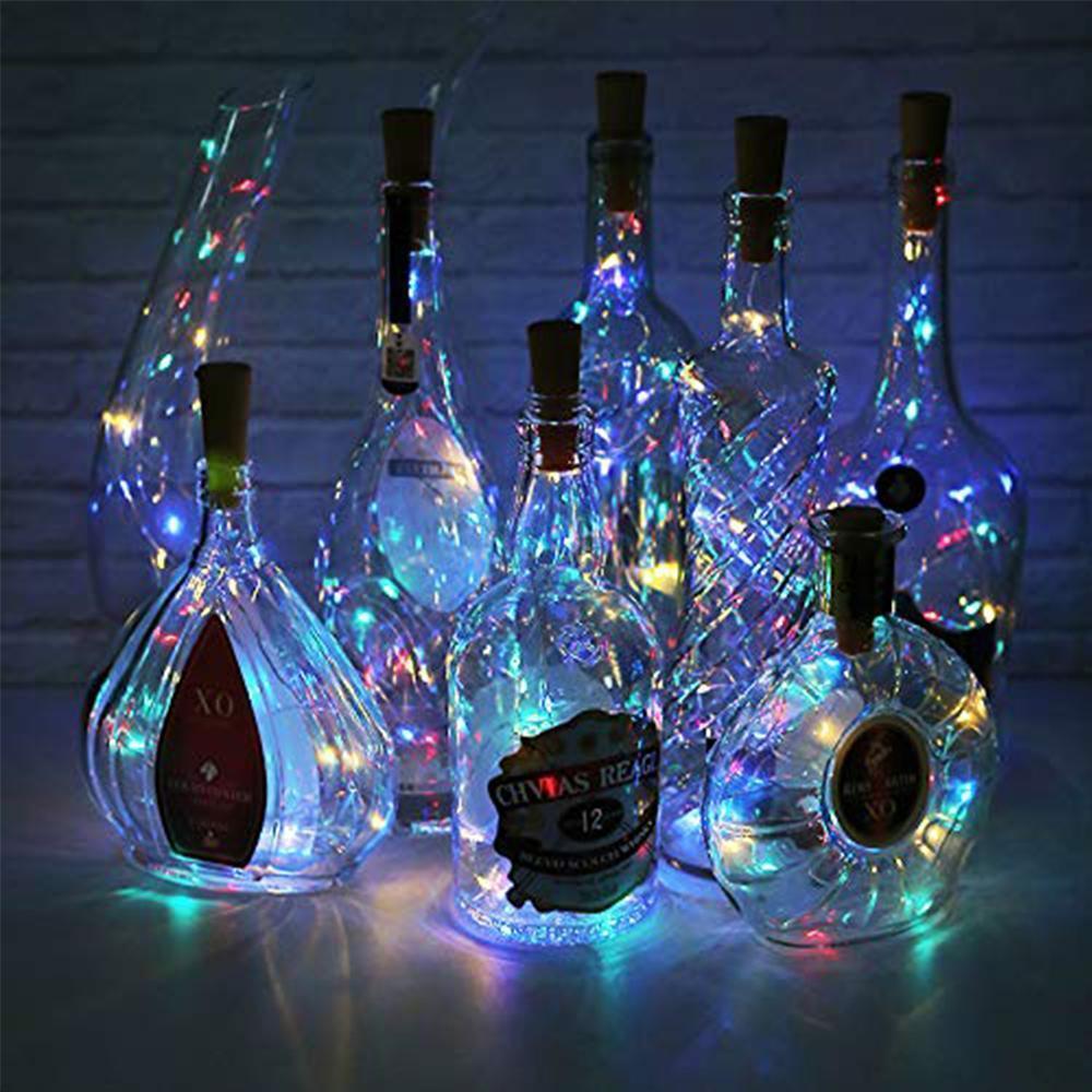 "LED-flaskelys, varm glød, fleksibel sølvtråd, DIY dekorasjon for hjem og fest, batteridrevet, ulike fargevalg"