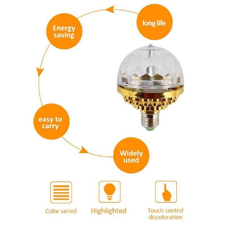 Kompakt LED magisk ball som gir kraftige lyseffekter, perfekt for dansefest og stemningsskapende