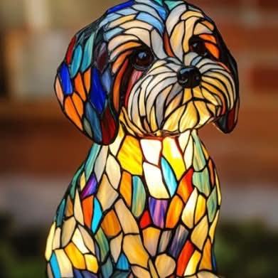 Interiørdekor LED nattlampe, hund, energibesparende USB-lampe
