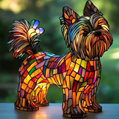 Trendig LED nattlampe, hund, enkel å plassere og bruke