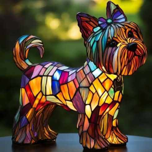 Koselig stemning med LED nattlampe i hundedesign, mykt lys