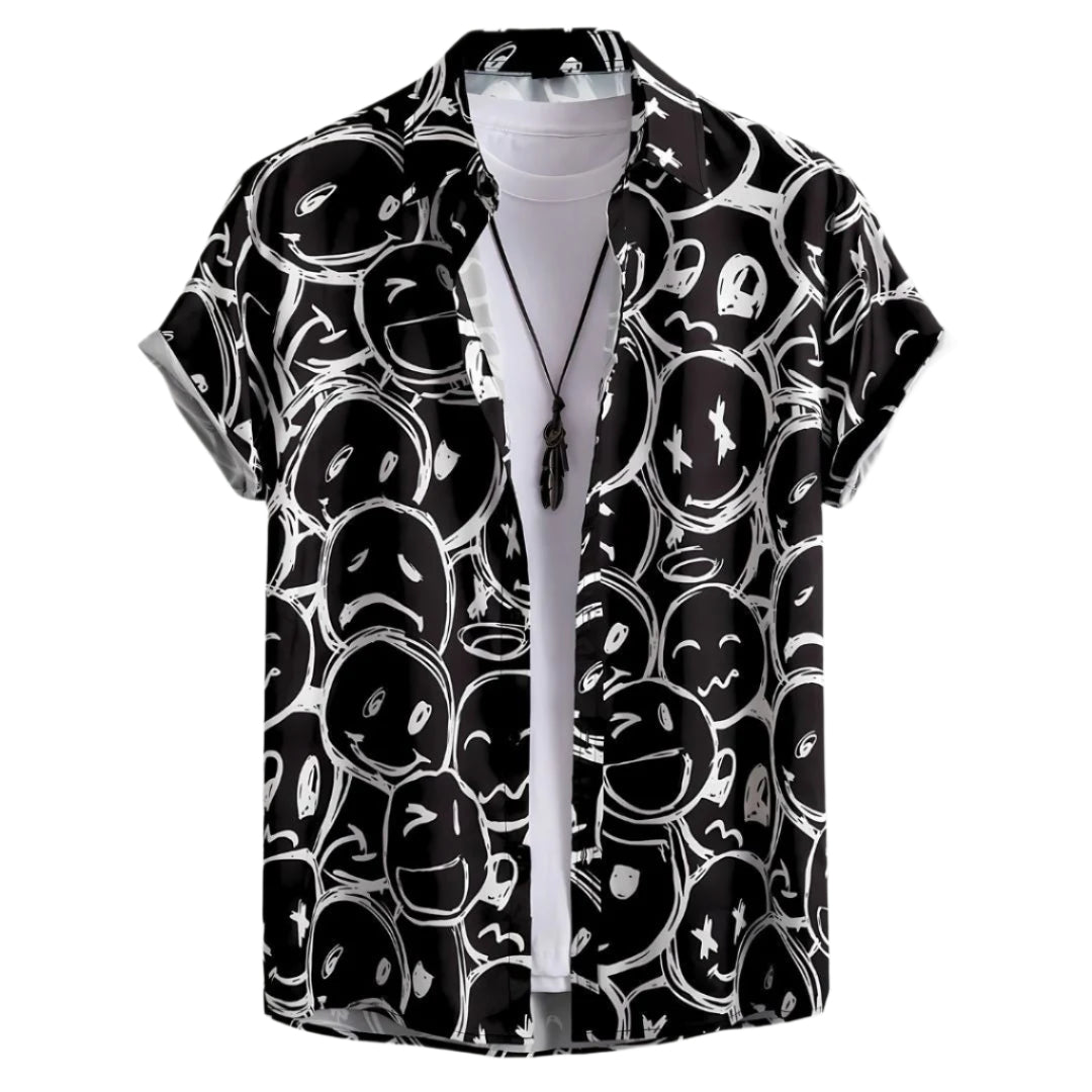 Lettvekt herre button-up skjorte for sommeren, pustende og komfortabel for en avslappet fritidslook.