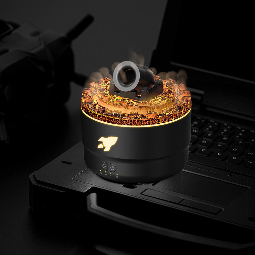 Stillegående luftfukter og aroma diffuser for velvære, med stemningsfullt nattlys.