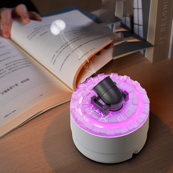 Dekorativ luftfukter aroma diffuser med fascinerende lavaeffekt og mykt nattlys.