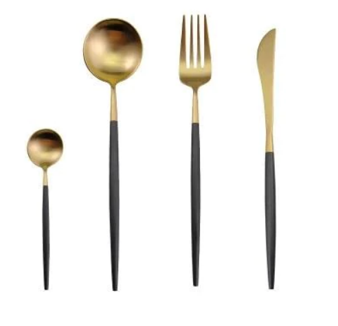 Elegant design bestikksett, 24 deler, forvandler din borddekking med luksuriøs stil for 6.