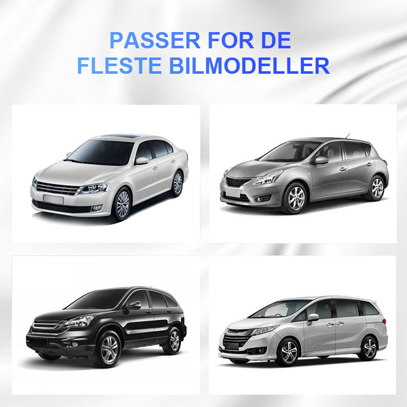 "Magnetisk anti-snødeksel for biler, grått aluminiumsstoff, beskytter frontruten mot snø og frost om vinteren."