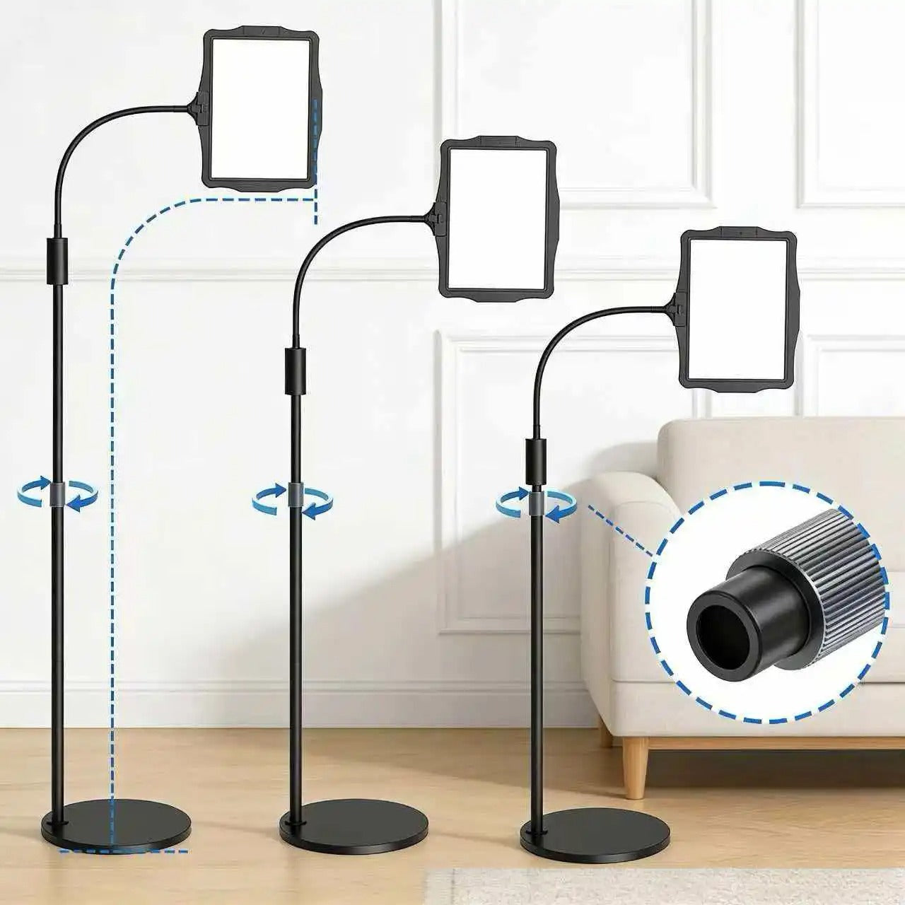 Gulvlampe med Forstørrelsesglass – Perfekt for Detaljarbeid