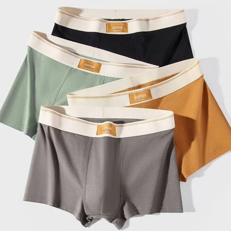 4-pakning Herre Katoen Boxershorts - Pustende og Komfortabel