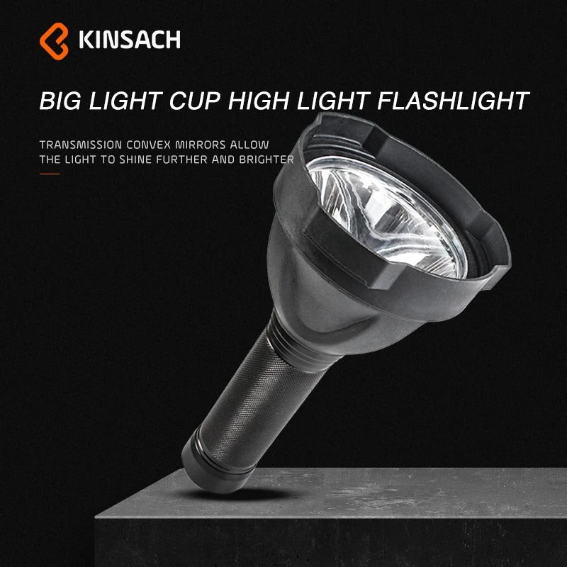 Oppladbar Super Lommelykt - 100000 Lumen – MS18 LED