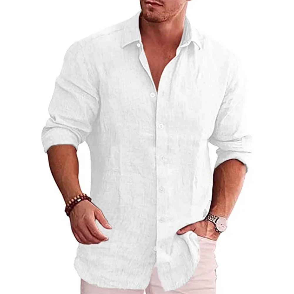 Pustende casual poloskjorte for menn, kortermet og lett, designet for optimal komfort på varme dager.