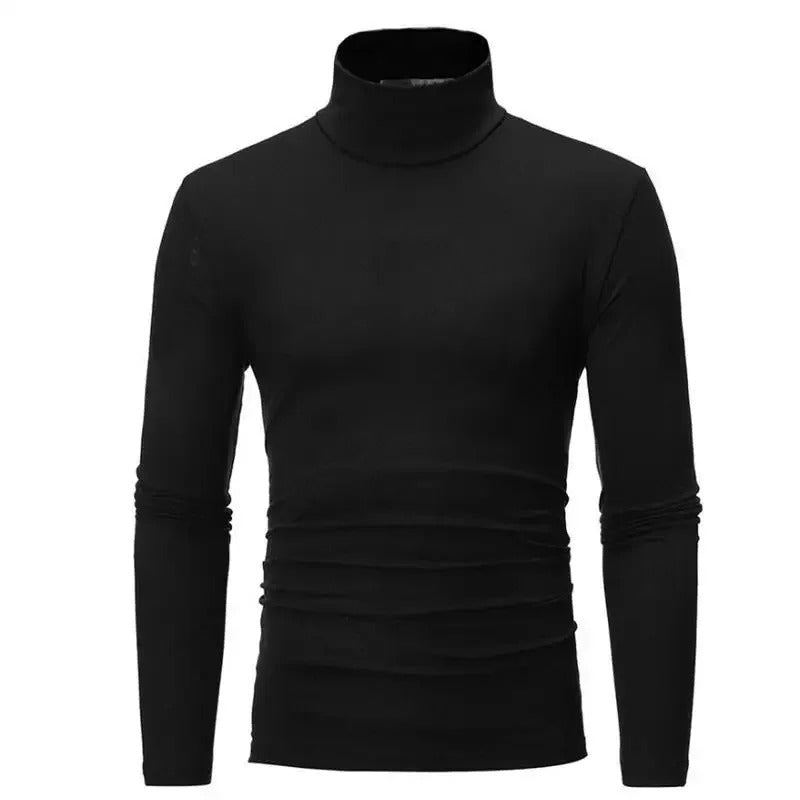 Menns slim fit langermet vintertopp. Elegant baseplagg for herre, ideelt for høst og vintermote.