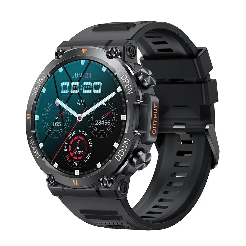 Menns HD Bluetooth smartklokke med klar HD-skjerm og moderne design.
